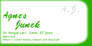 agnes junek business card